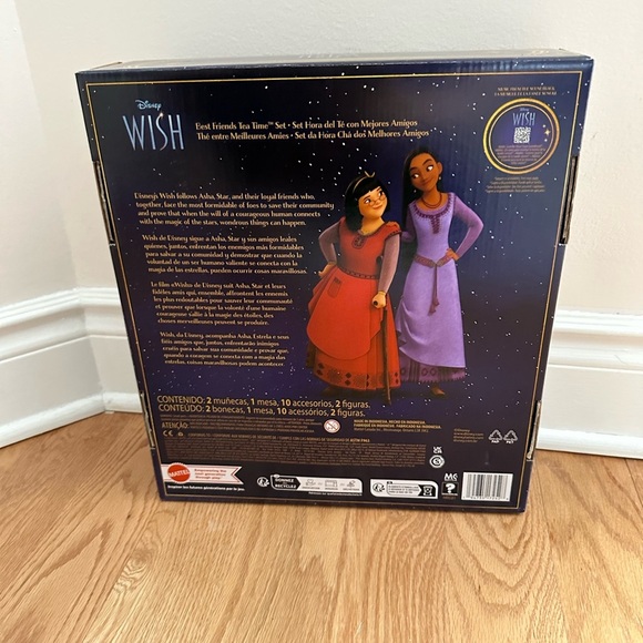 Mattel Disney Wish Toys, Best Friends Tea Time Playset with Asha & Dahlia - Picture 2 of 3